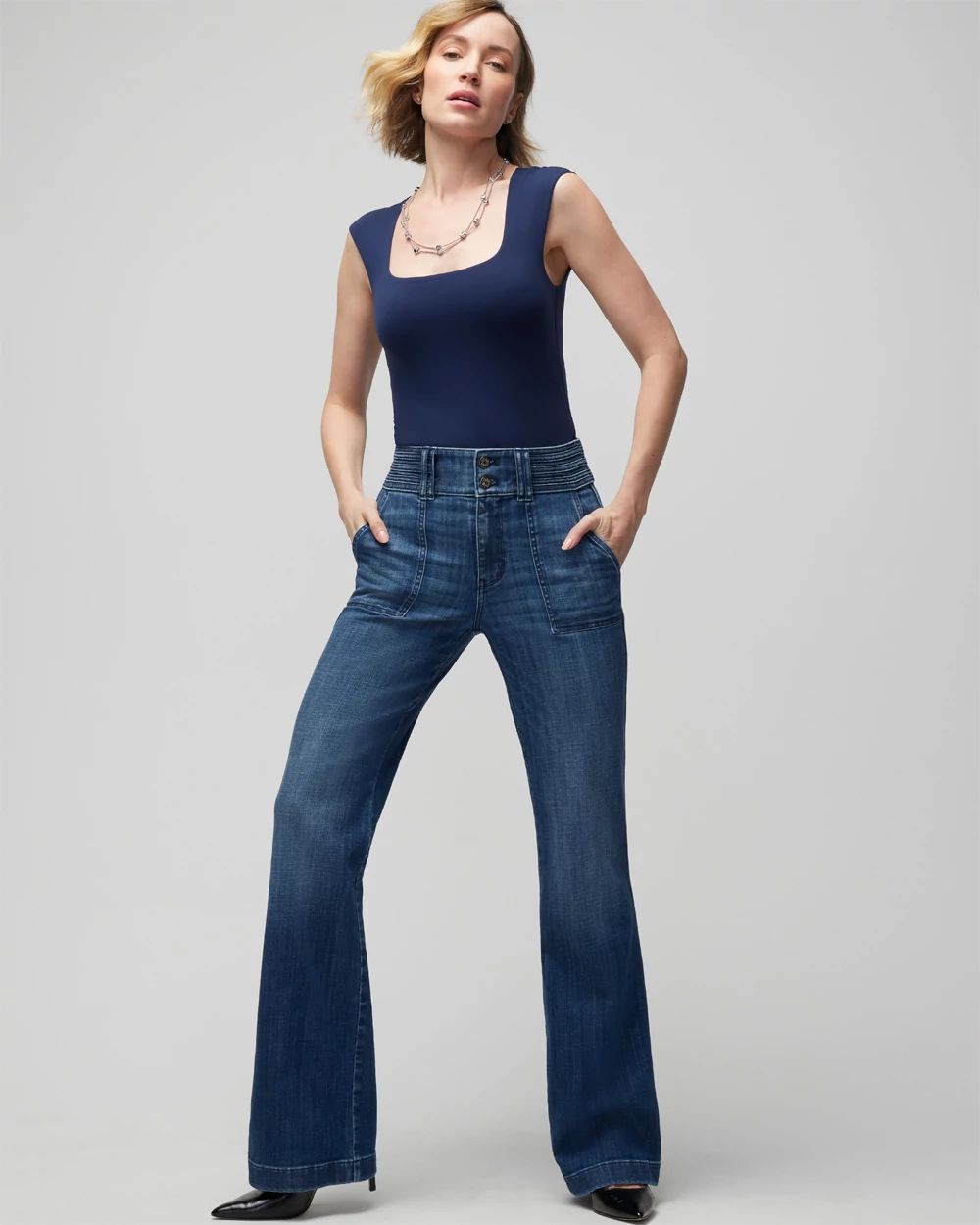 Extra high on sale waisted jeans